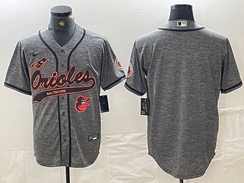 Men Baltimore Orioles Blank Grey Jointly 2024 Nike MLB Jersey style 2
